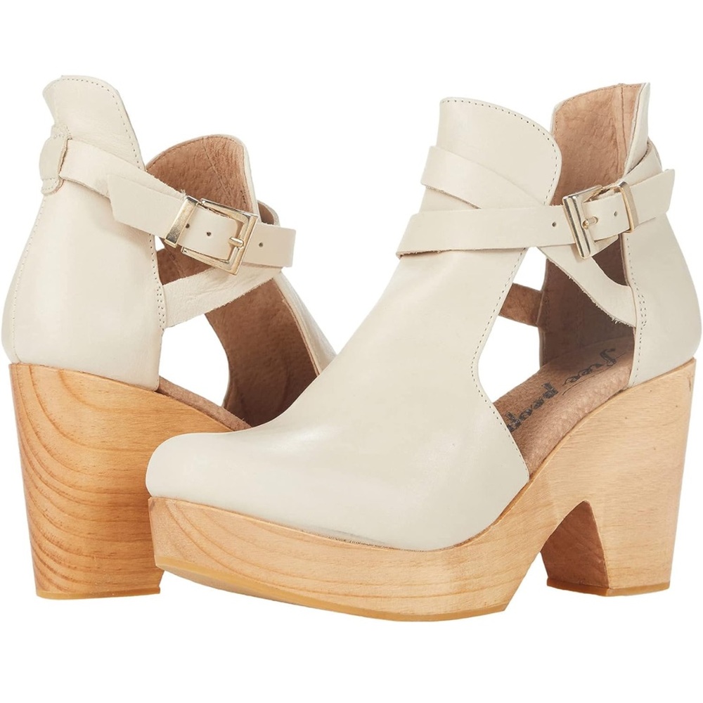 Free People Beige Heeled Boots